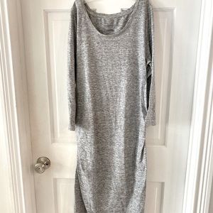 Grey knit Liz Lange maternity dress